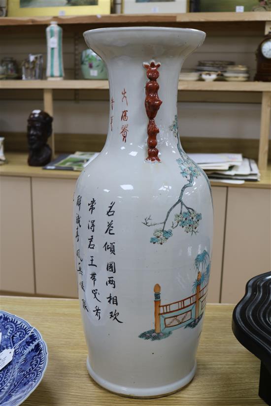 A large Chinese famille rose vase, Guangxu period height 58.5cm